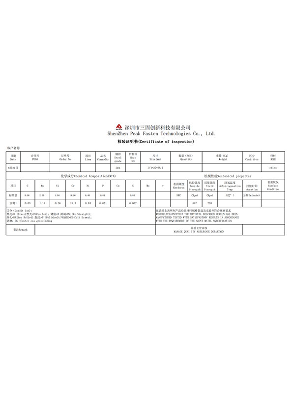 Materialcertifikat